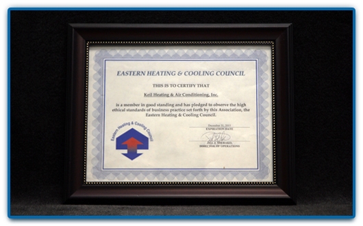 KEIL Heating and Cooling observes the high standards of ethics and business practice set forth by this Association.