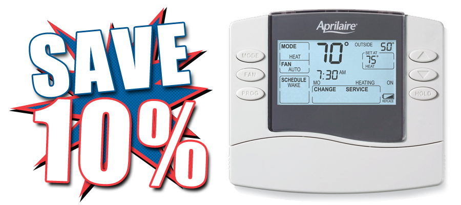 save 10% on an energy efficient digital thermostat